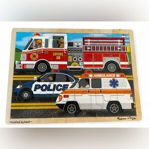 Melissa & Doug Rescue Vehicles and Safari Puzzle - Set of 2